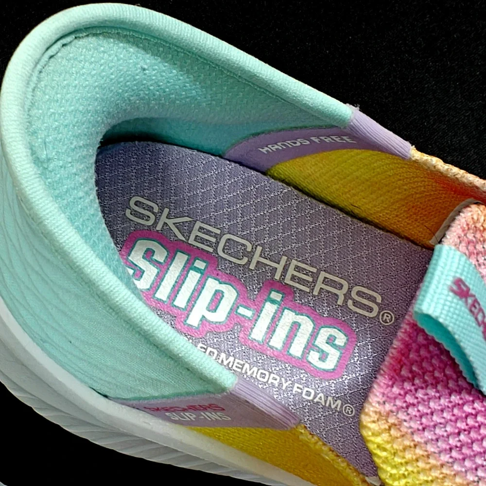 Skechers Slip-Ins Ultra Flex 3.0 Pastel Cloud Sneakers Girls Size 4.5 Kids Shoes